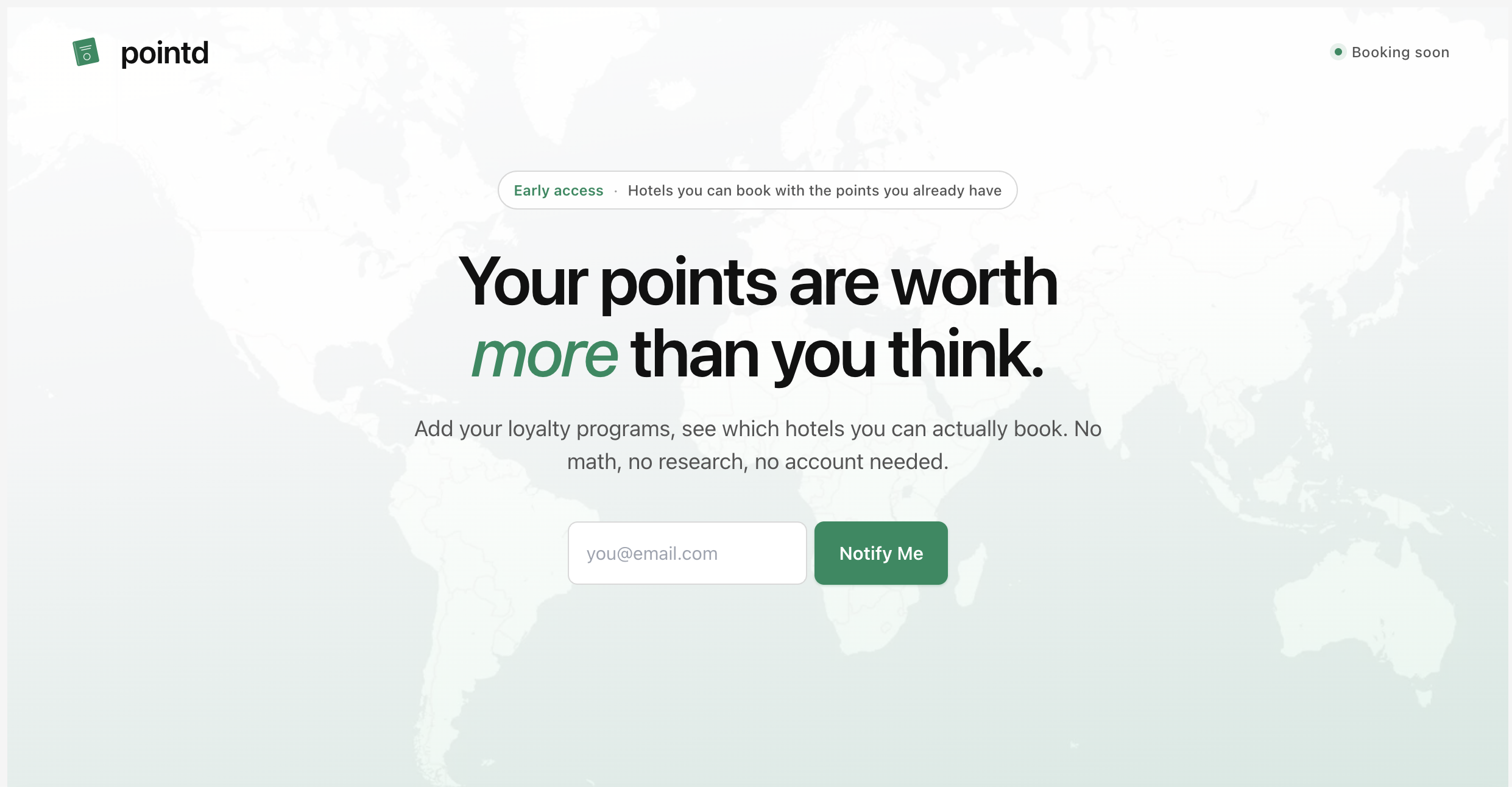 pointd gate page — Your points are worth more than you think